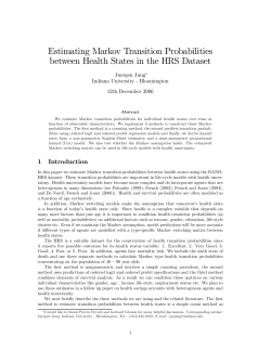 Estimating Markov Transition Probabilities between