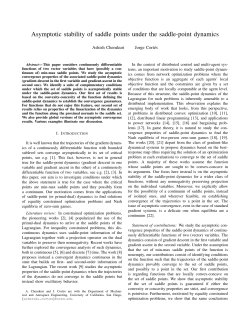 Asymptotic stability of saddle points under the saddle