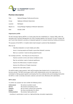 position  - NZ Transport Agency