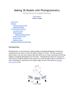 Making 3D Models with Photogrammetry