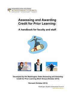 Sample College Transcript with Military Credit - WA