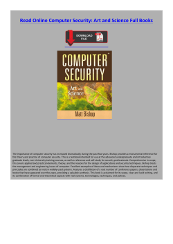Read Online Computer Security: Art and Science Full