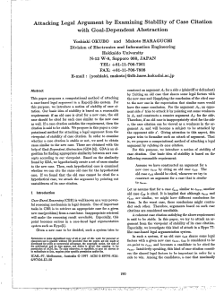 Attacking Legal Argument by Examining Stability of