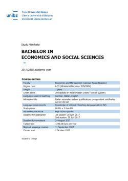 bachelor in economics and social sciences