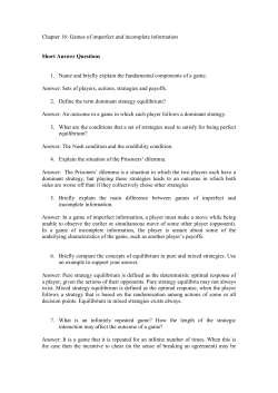 Chapter 16: Games of imperfect and incomplete