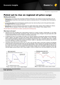 Petrol set to rise on regional oil price surge