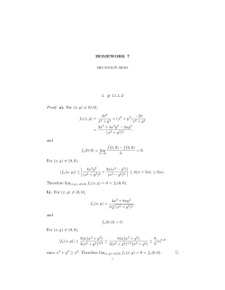 (x, y) = (0,0), fx(x, y) - Department of Mathematics