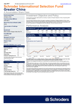 Schroder International Selection Fund Greater China