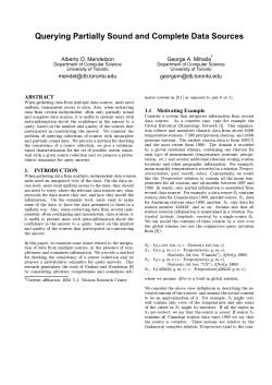 Querying Partially Sound and Complete Data Sources
