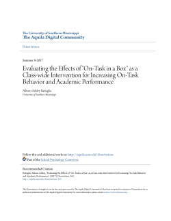"On-Task in a Box" as a Class-wide Intervention for Increasing