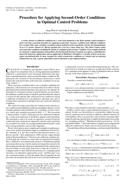 Procedure for Applying Second-Order Conditions in Optimal Control
