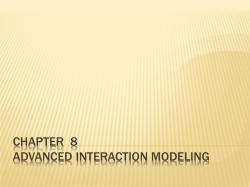 Chapeter 8 Advanced Interaction Modeling