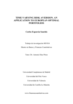 From Markowitz and so on. Time-varying risk aversion. An