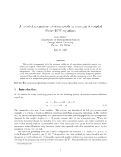 A proof of anomalous invasion speeds in a system of