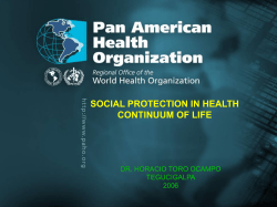 proteccion social en salud - Pan American Health Organization