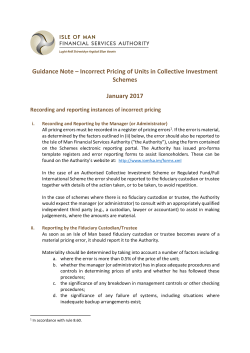 Guidance Note &ndash; Incorrect Pricing of Units in Collective Investment