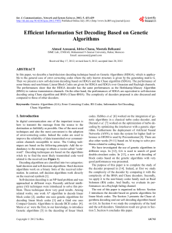 Efficient Information Set Decoding Based on Genetic Algorithms