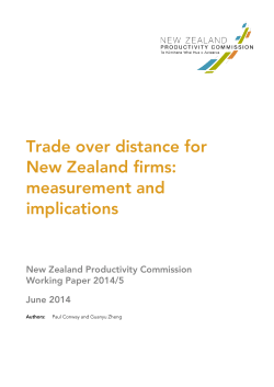 Trade over distance for New Zealand firms