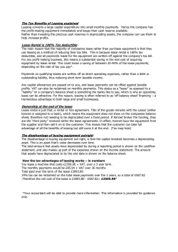 The Tax Benefits of Leasing explained help increase profits. Lease