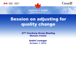 Session on adjusting for quality change(ppp)