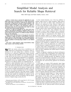 Simplified Modal Analysis And Search For Reliable Shape Retrieval