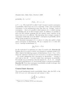Central limit theorem
