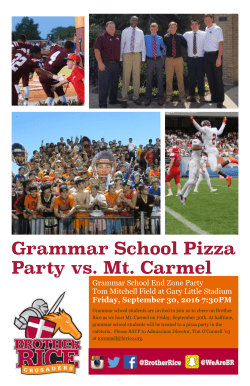 Grammar School End Zone Party Mt Carmel 2016 Flyer