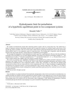 Hydrodynamic limit for perturbation of a hyperbolic equilibrium point