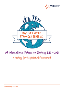 MSIF Strategy 2017 - MS International Federation