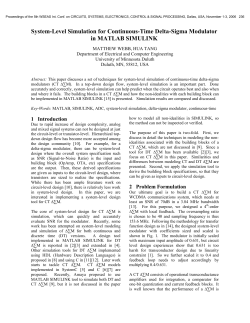System-Level Simulation for Continuous-Time Delta
