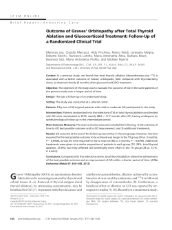Outcome of Graves` Orbitopathy after Total Thyroid Ablation and