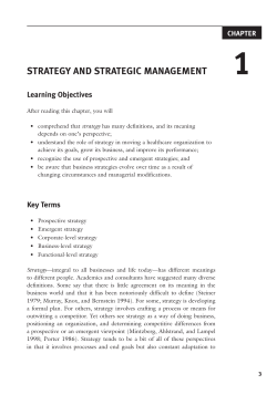 strategy and strategic management