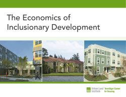 The Economics of Inclusionary Development