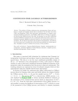 continuous-time gaussian autoregression