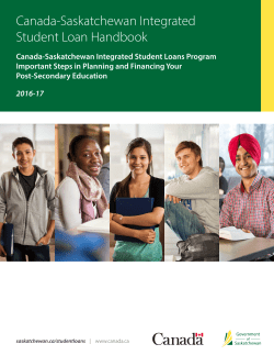 Canada-Saskatchewan Integrated Student Loan
