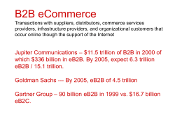 Business to Business eCommerce - The University of Texas at Dallas