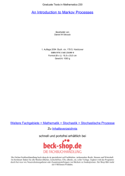 An Introduction to Markov Processes - ReadingSample - Beck-Shop