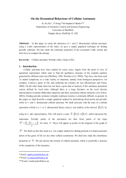 On the Dynamical Behaviour of Cellular Automata