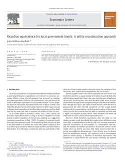 Ricardian equivalence for local government bonds: A utility