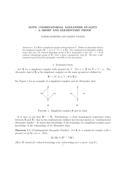 NOTE: COMBINATORIAL ALEXANDER DUALITY &mdash; A SHORT AND