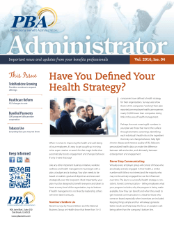 Have You Defined Your Health Strategy?