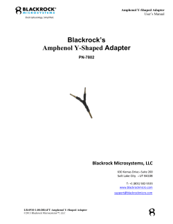 Blackrock`s Amphenol Y-Shaped Adapter