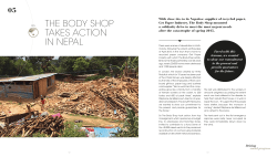 the body shop takes action in nepal - Sharing Beauty With All