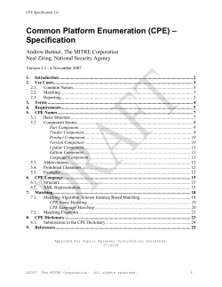 Common Platform Enumeration (CPE)