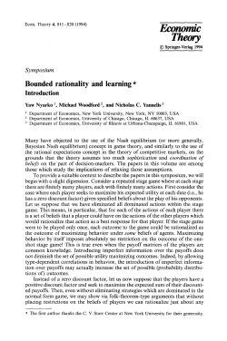 Bounded rationality and learning