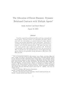 The Allocation of Future Business: Dynamic