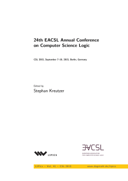24th EACSL Annual Conference on Computer Science Logic