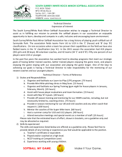 SOFTBALL. MY GAME. Make it Your Game.