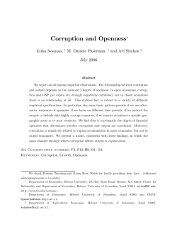 Corruption and Openness&lowast;
