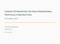 Convex Optimization for High-Dimensional